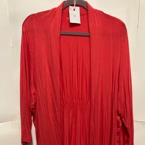 Coral Cardigan Ruched with 3/4 sleeve